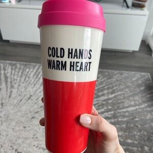 Kate Spade New York Cold Hands Warm Heart 16 oz Thermal Travel Mug/Thermos